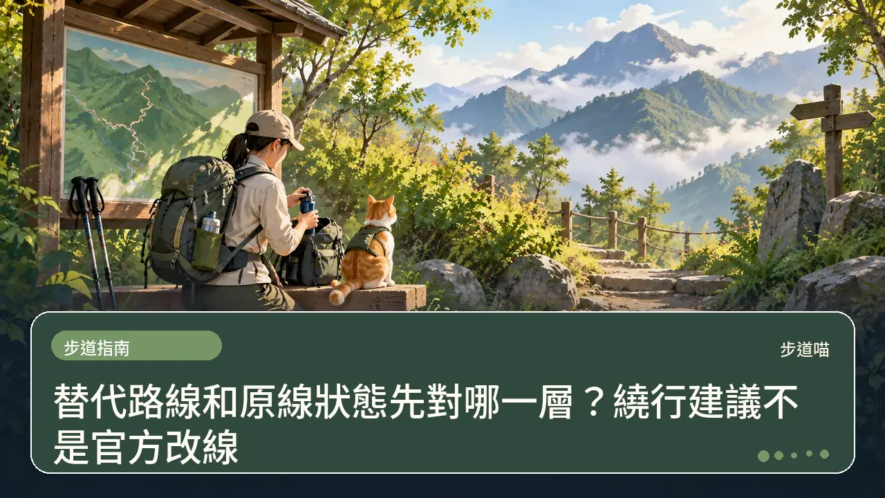 替代路線和原線狀態先對哪一層?繞行建議不是官方改線主題插畫