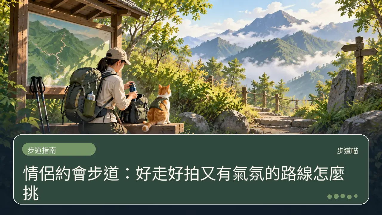 情侶約會步道:好走好拍又有氣氛的路線怎麼挑主題插畫
