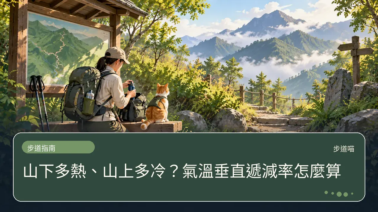 山下多熱、山上多冷?氣溫垂直遞減率怎麼算主題插畫