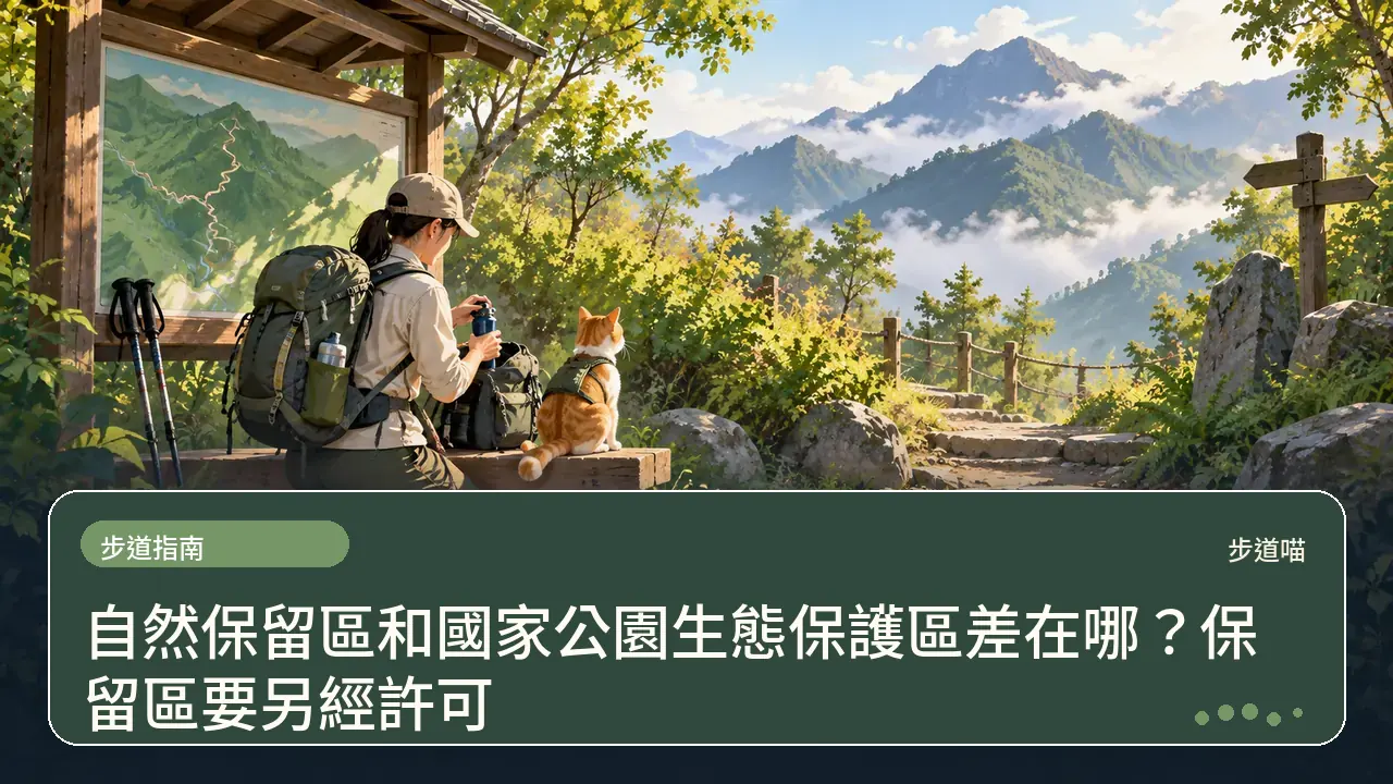 自然保留區和國家公園生態保護區差在哪?保留區要另經許可主題插畫